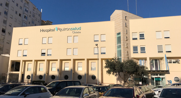 Fachada del Hospital Quirónsalud Clideba, en Badajoz